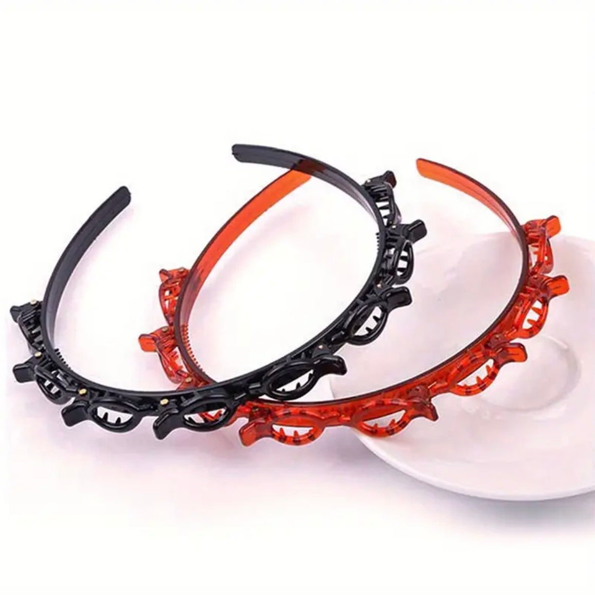 Double Layer Braided Clip Headband