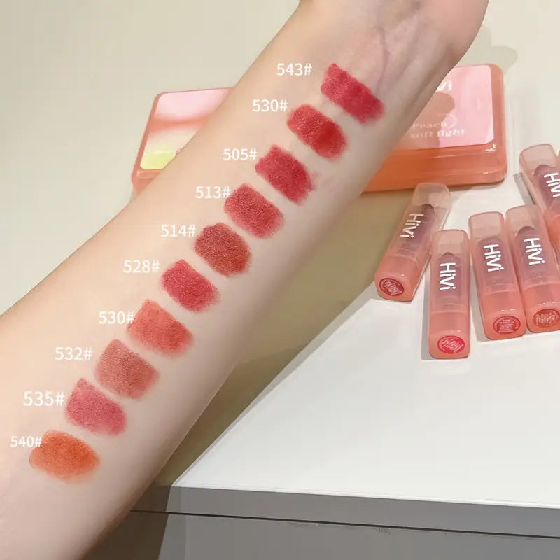 Hivi - Peach Mist Color Matte Lipstick Set of 10