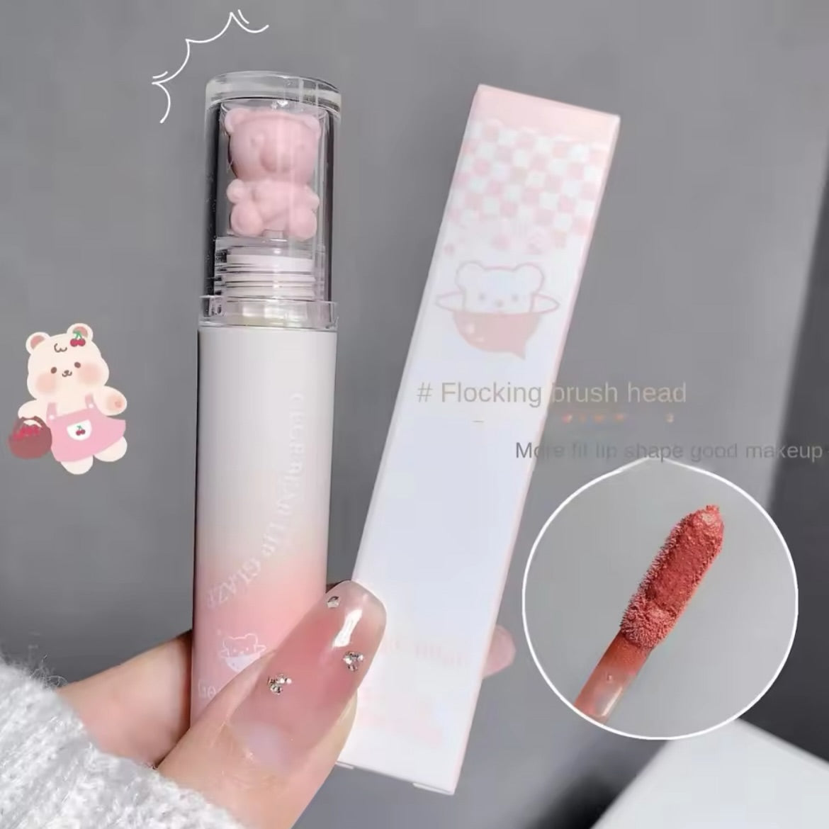 Gege Bear - Cartoon Matte Lip Gloss Set of 6