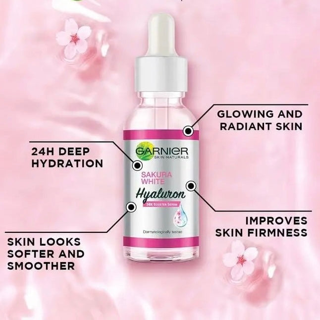 Garnier Sakura White Hyaluron Face Serum - 30ml