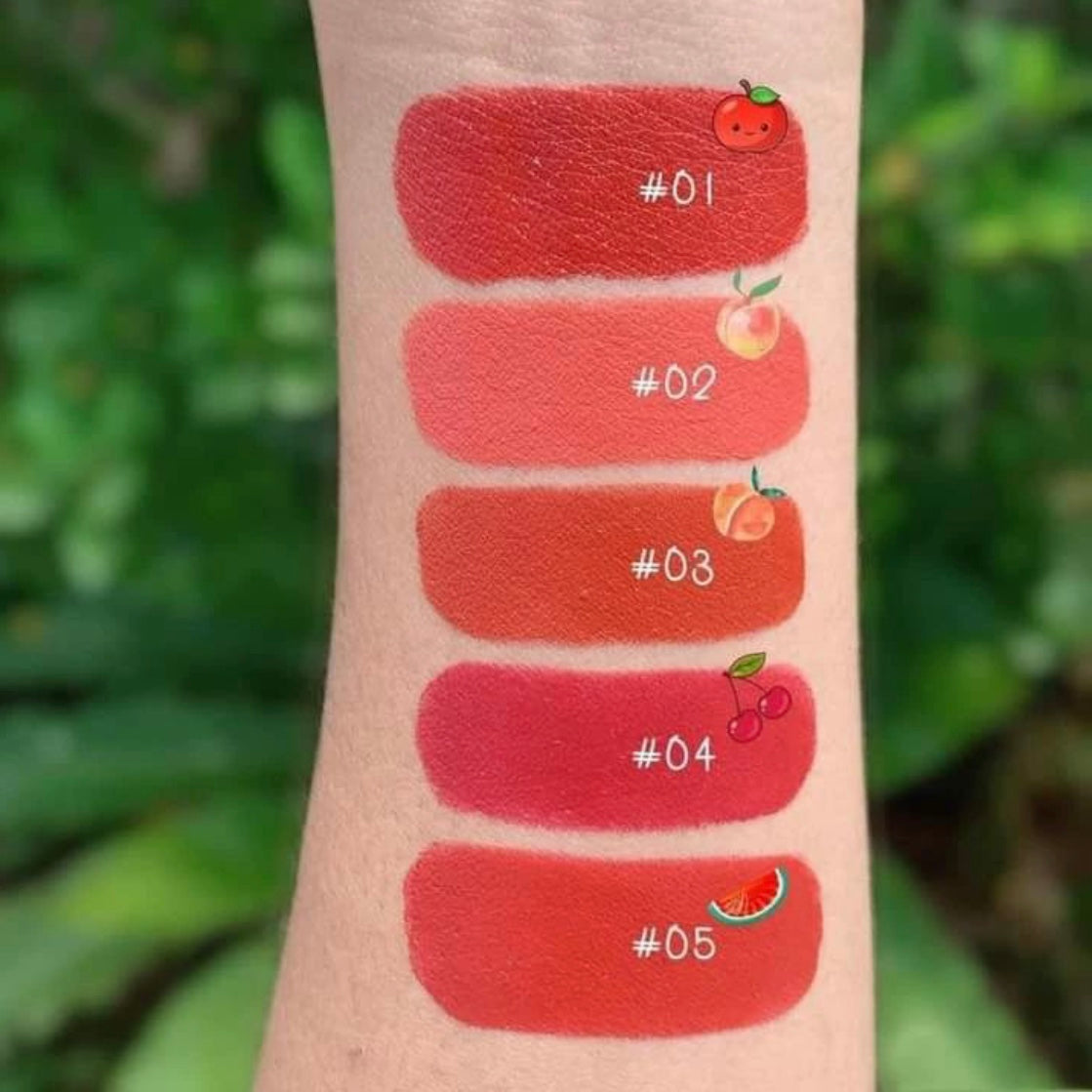 Heng Fang - 5 Color Peach Velvet Matte Lipsticks Set