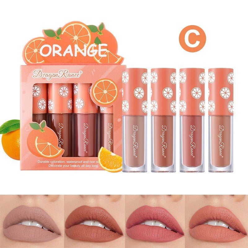 Dragon Ranee - Fruity Matte Lip Gloss Set of 4