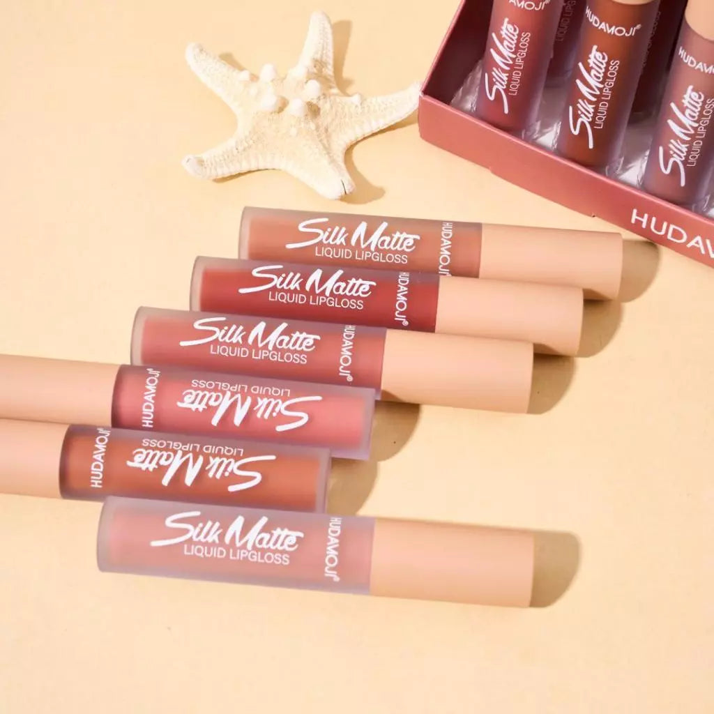 Hudamoji - Silky Matte Lip Gloss Set of 12