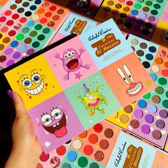 54 Colors Cartoon Eyeshadow Shimmer Matte Shimmering Powder Sequels Makeup Palette