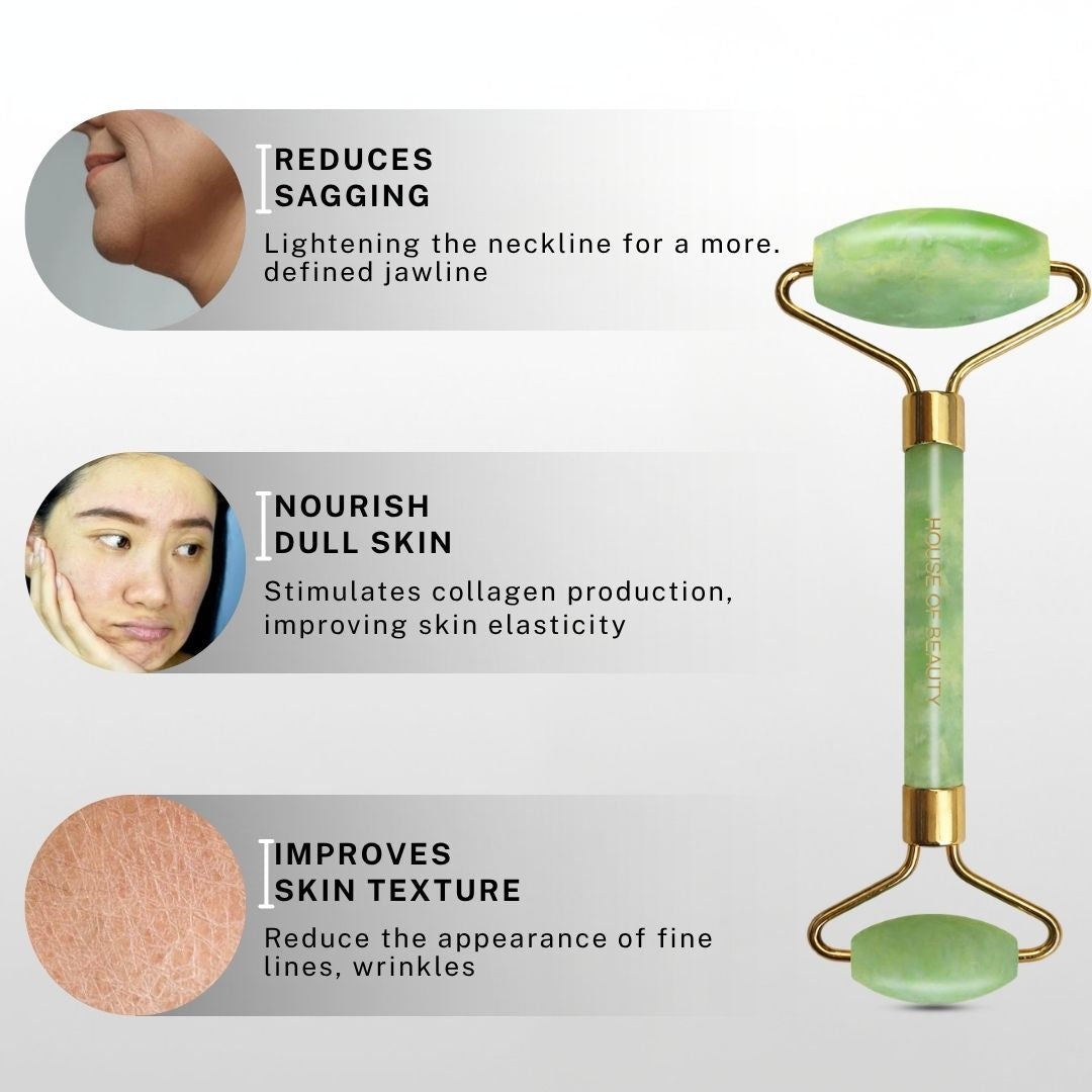 Facial Beauty - Jade Roller Natural Massager Tool