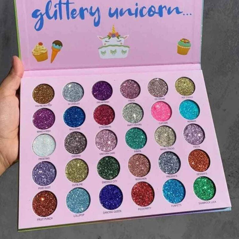 30 Color Unicorn Monochrome Glitter Eyeshadow Palette