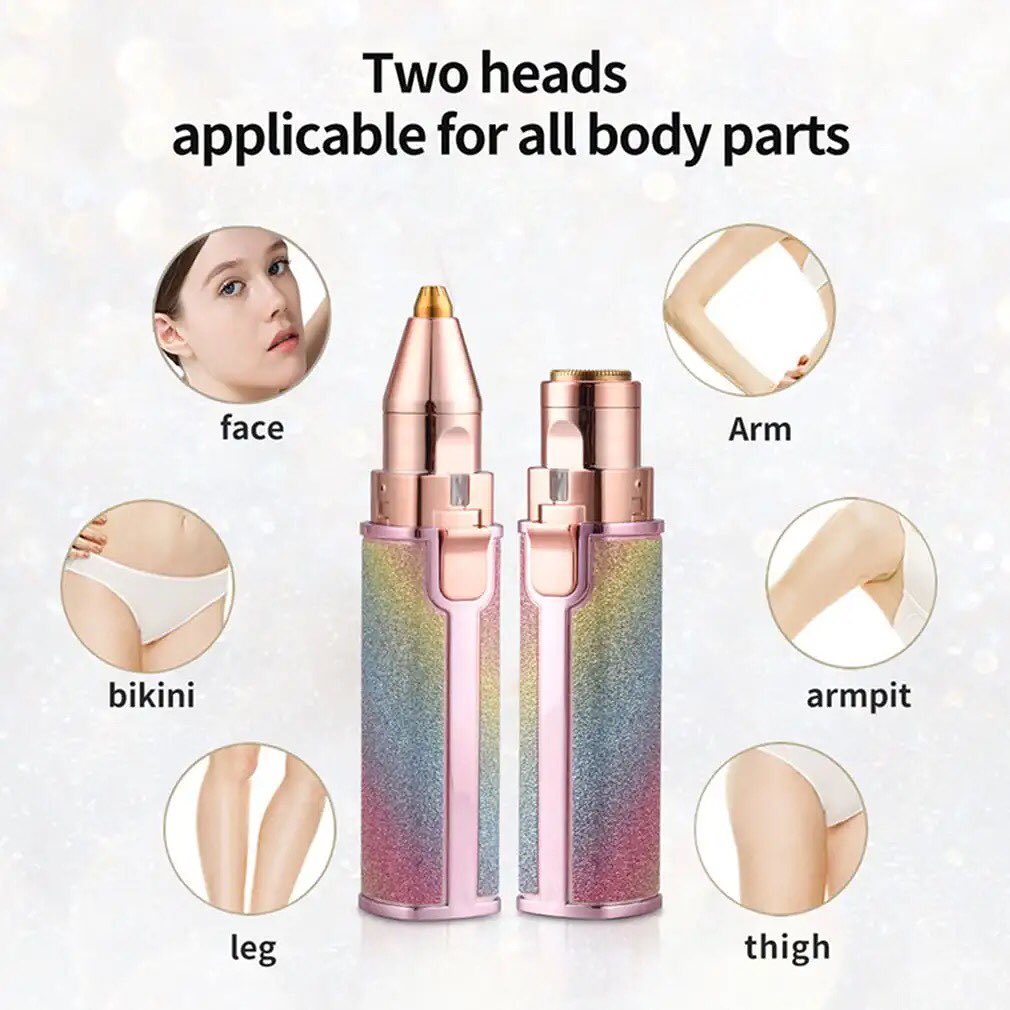 Facial Beauty - 2 in 1 Flawless Eyebrow + Facial Hair Remover