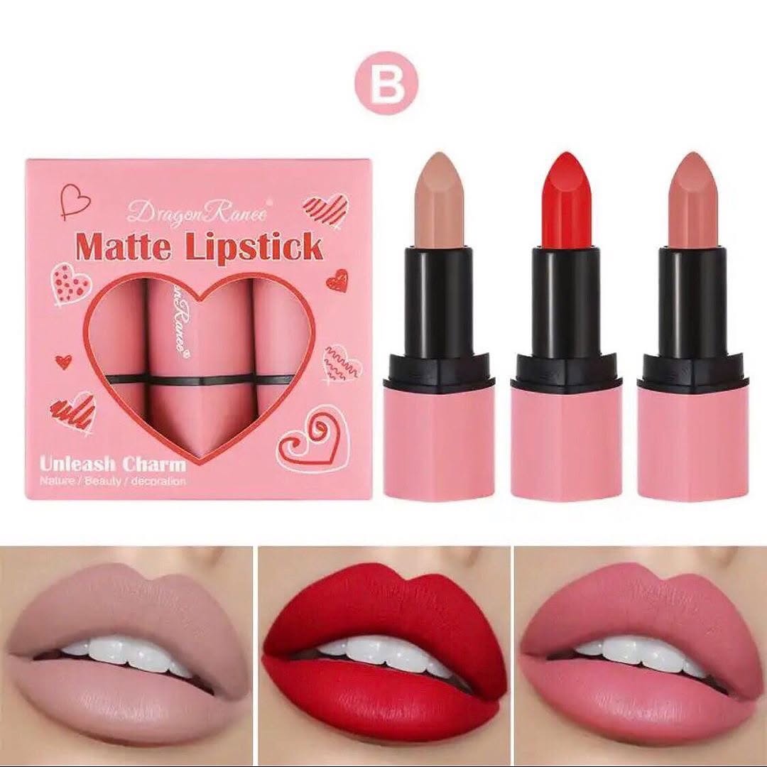 Dragon Ranee - Heart Matte Lipstick Set of 3