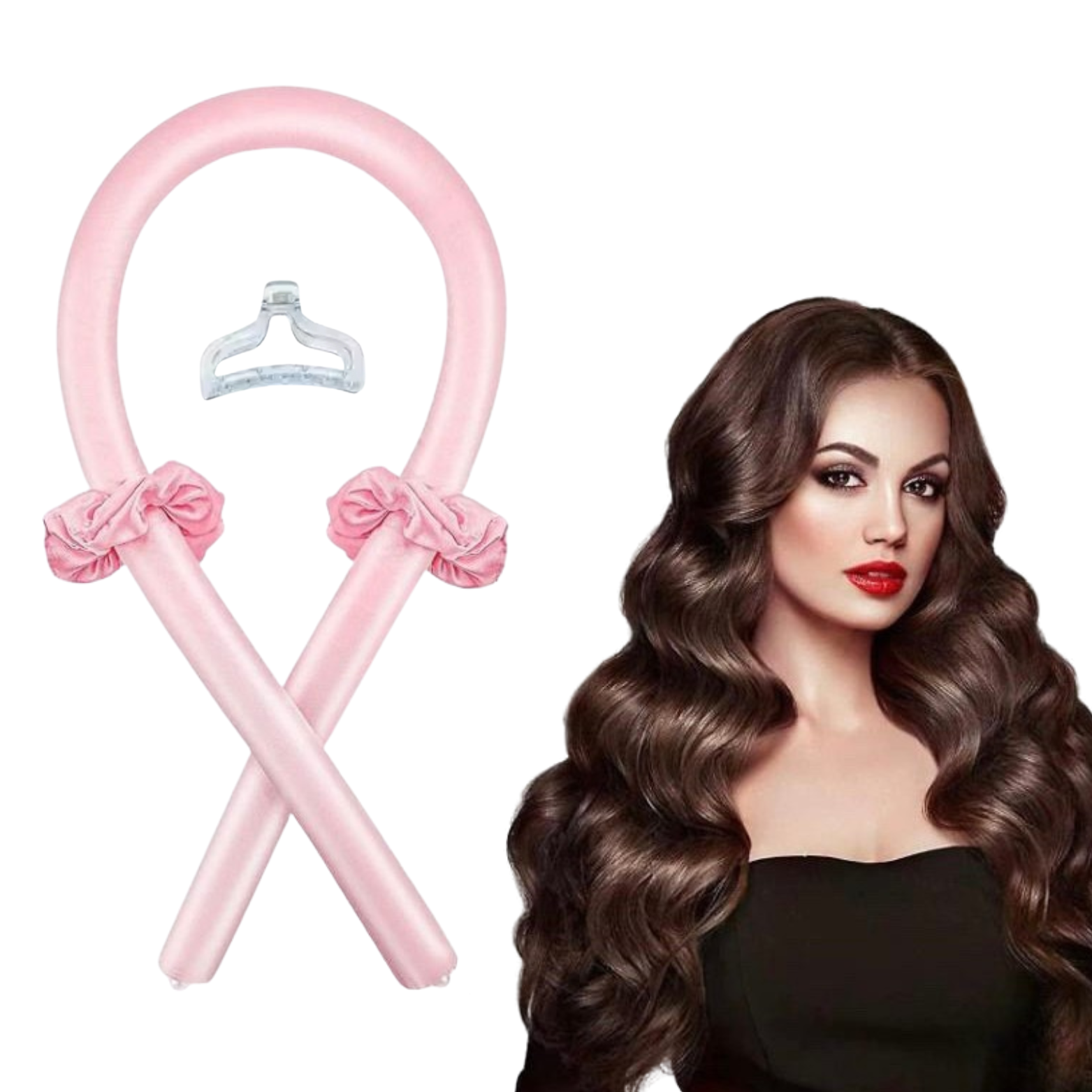 Satin Silk Heatless Hair Curler with Scrunchies