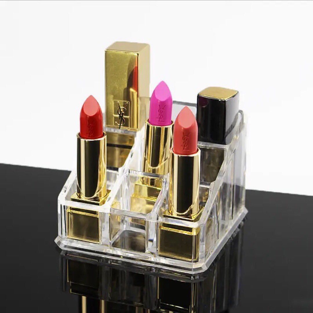 9 Grid Acrylic Lipstick Organizer