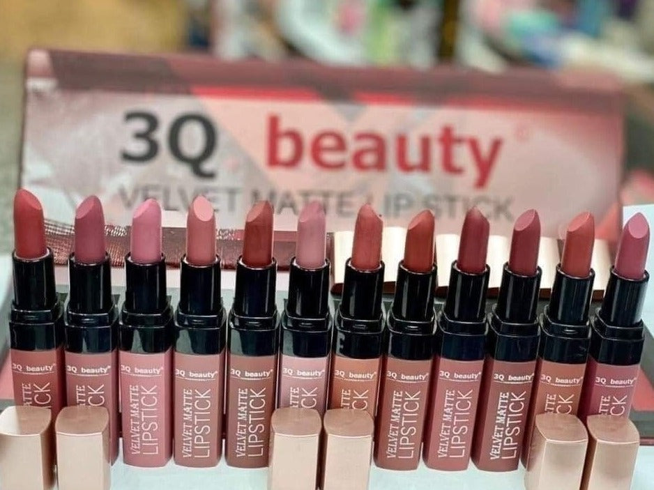 3Q Beauty - 12 Color Nude Matte Lipstick Set