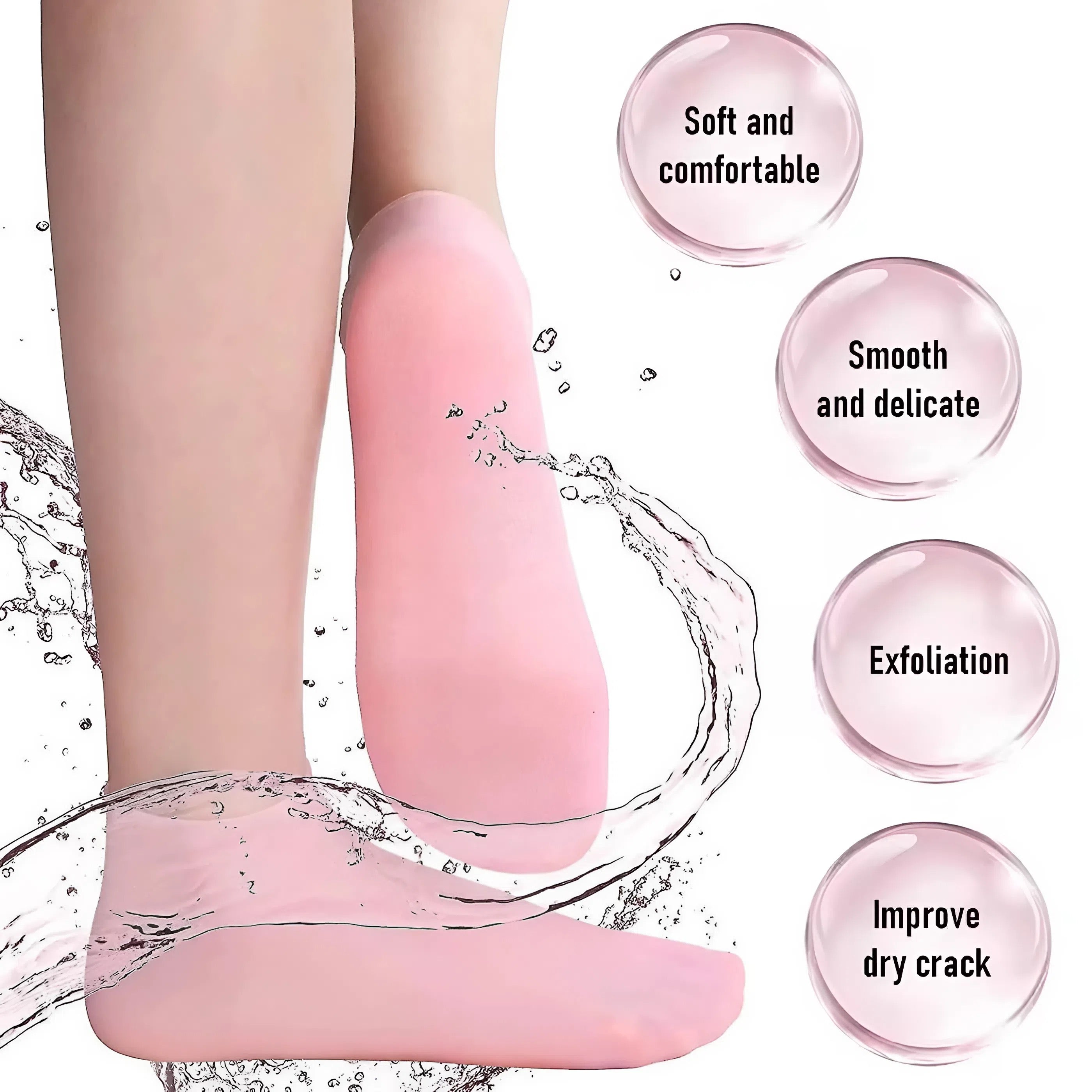 Silicone Moisturizing Pain Relief Socks Set of 2