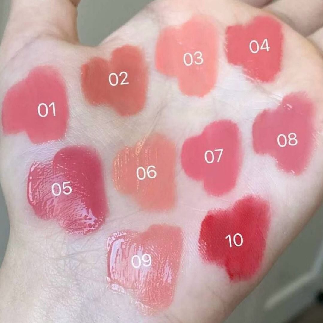 Dragon Ranee - Cartoon Mirror Lip Gloss Set of 10