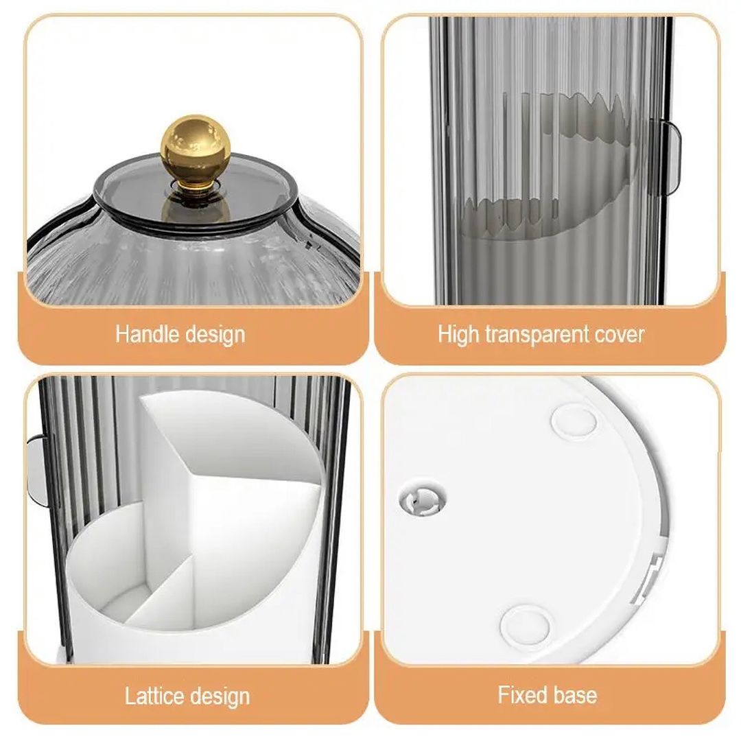 Luxury Rotating Vanity Makeup Brush Organizer