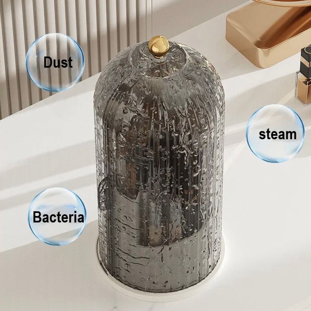 Luxury Rotating Vanity Makeup Brush Organizer