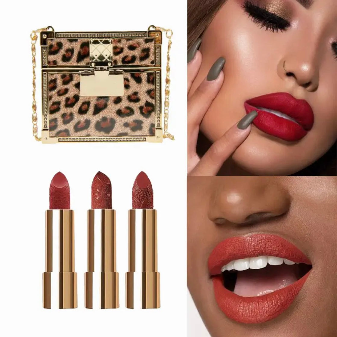 Mansly - Luxury Hand Bag Style Lipstick Set of 3