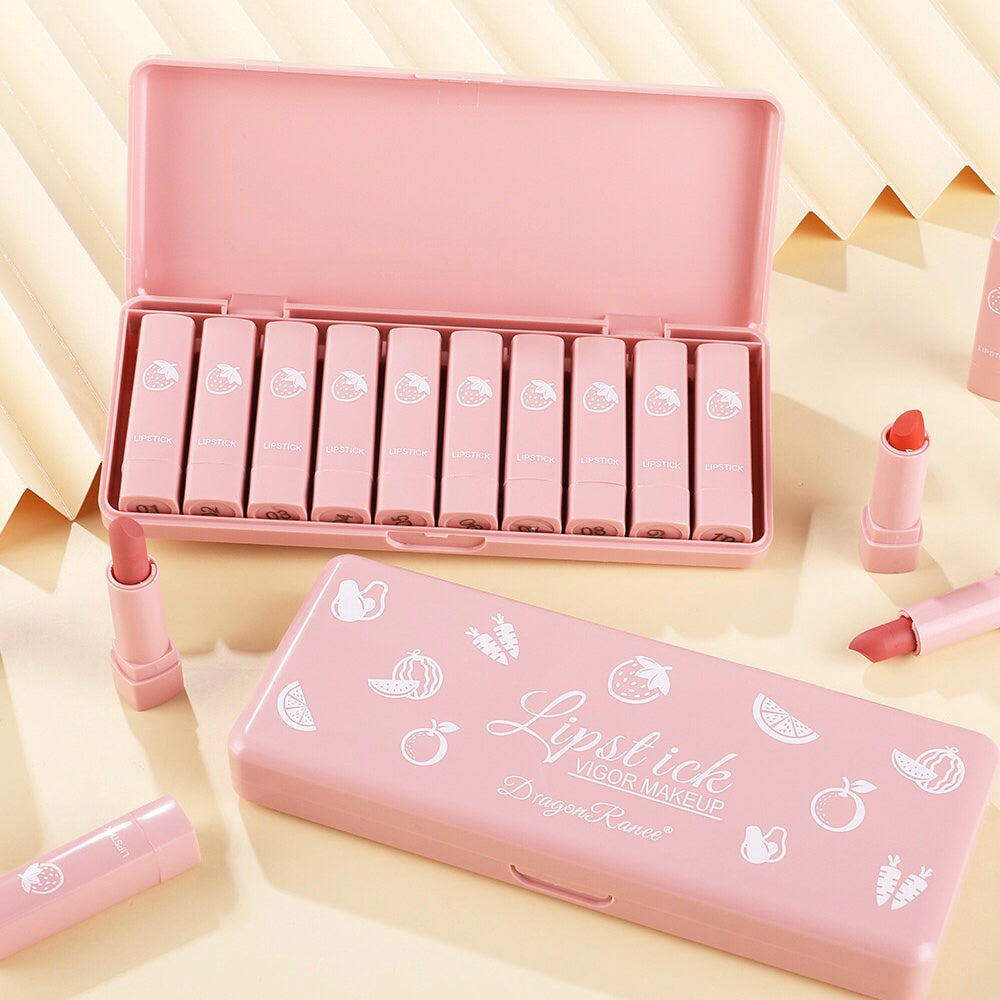 Dragon Ranee - Mini Fruity Lipstick Set of 10