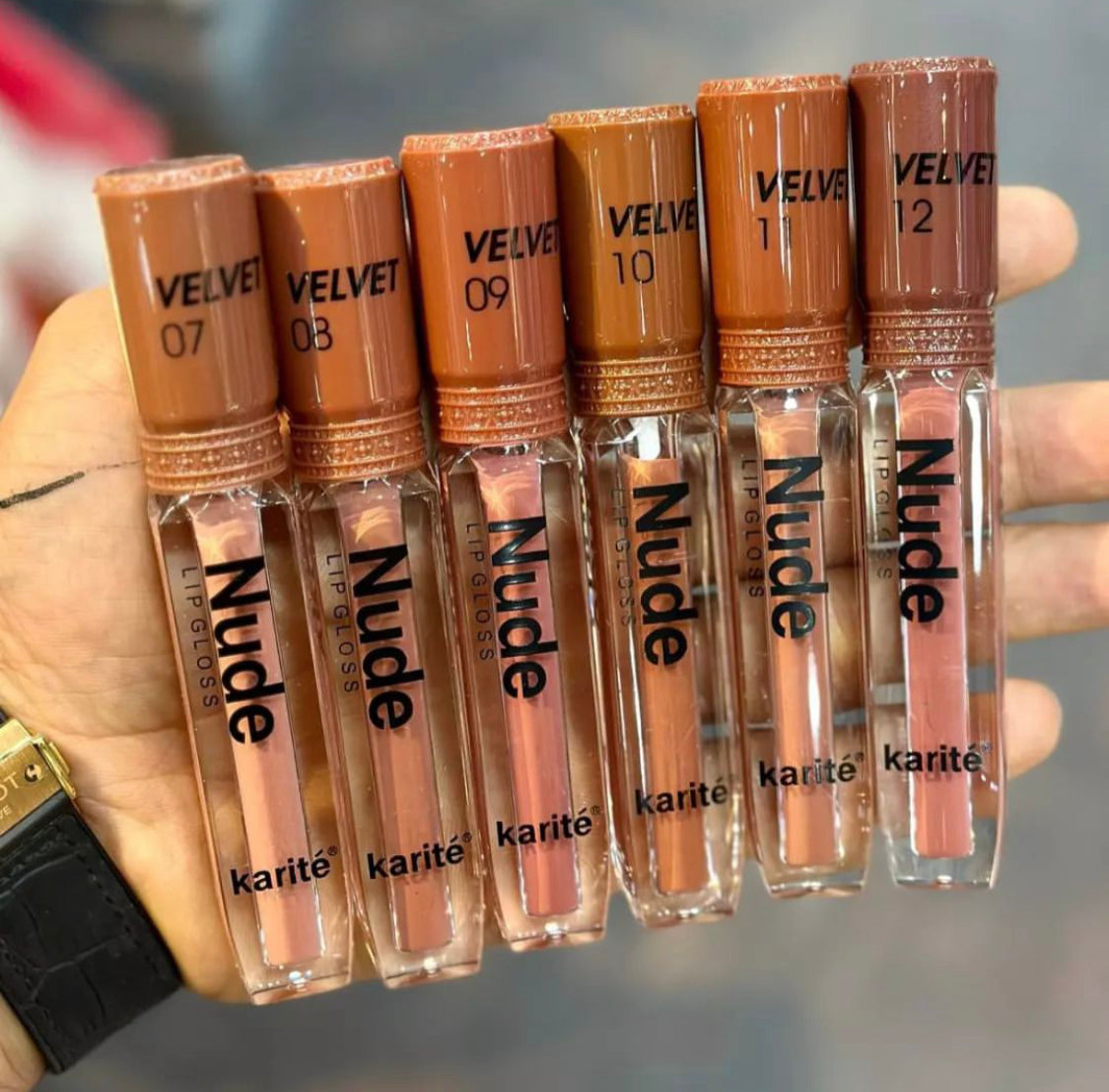 Karite - Nude Velvet Lip Gloss Set of 6