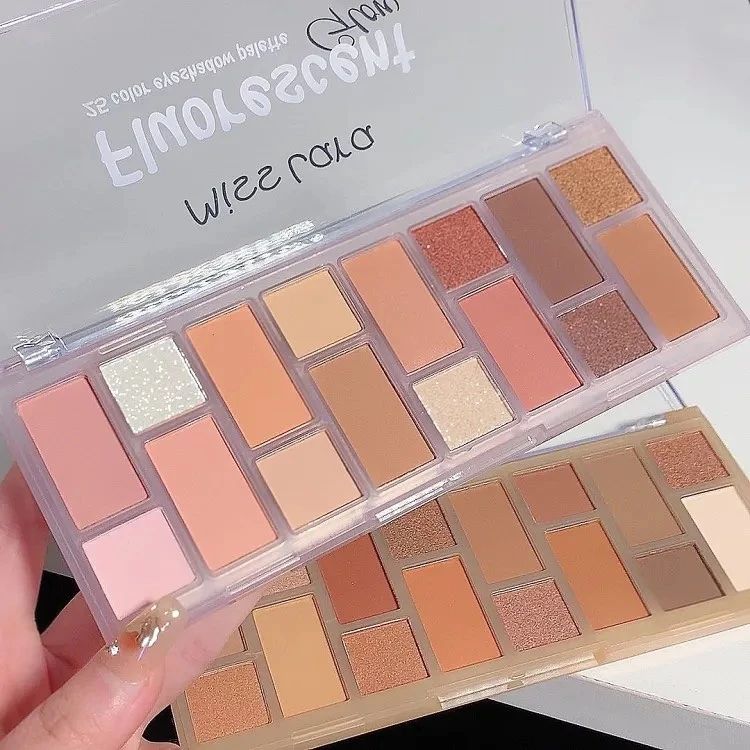 Miss Lara - 16 Colors Fluorescent Eyeshadow Palette