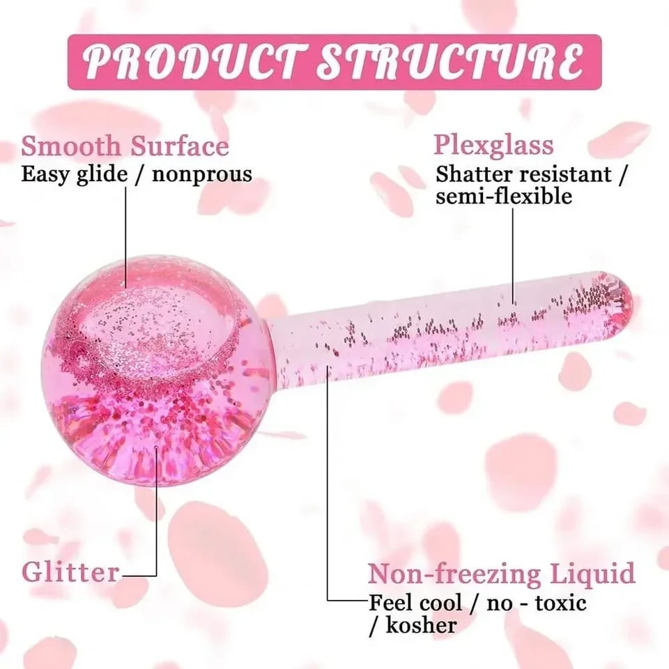 Crystal Ball Ice Globes Facial Massager Set of 2