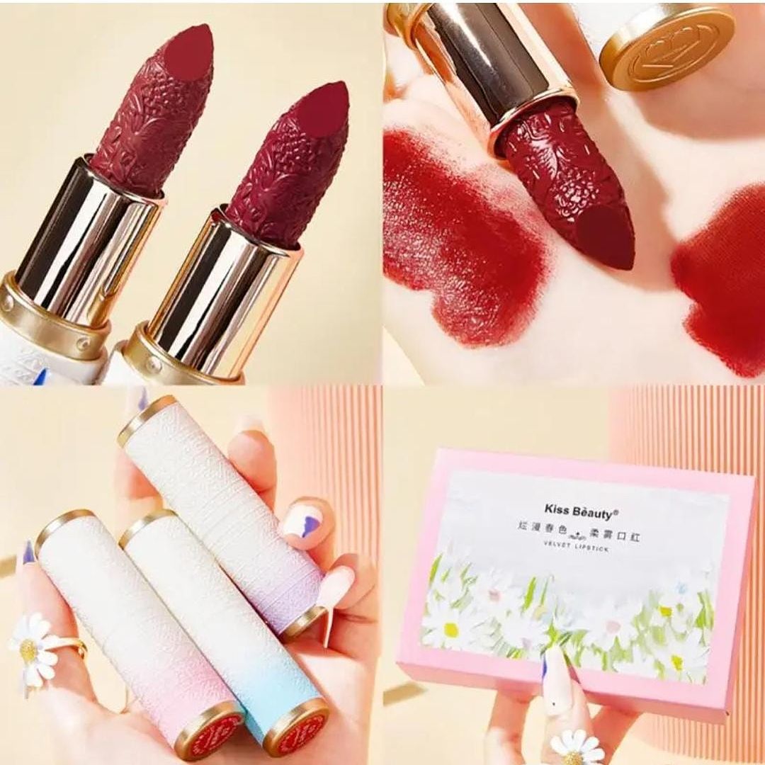 Kiss Beauty - Fancy Matte Lipstick Set of 3
