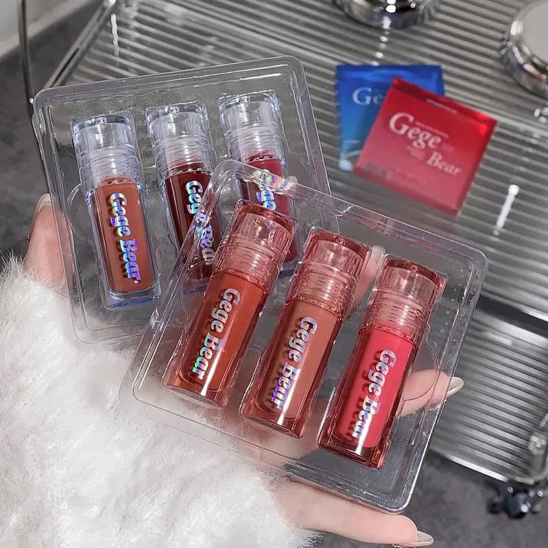 Gege Bear - 3pcs Mirror Crystal Lip Gloss