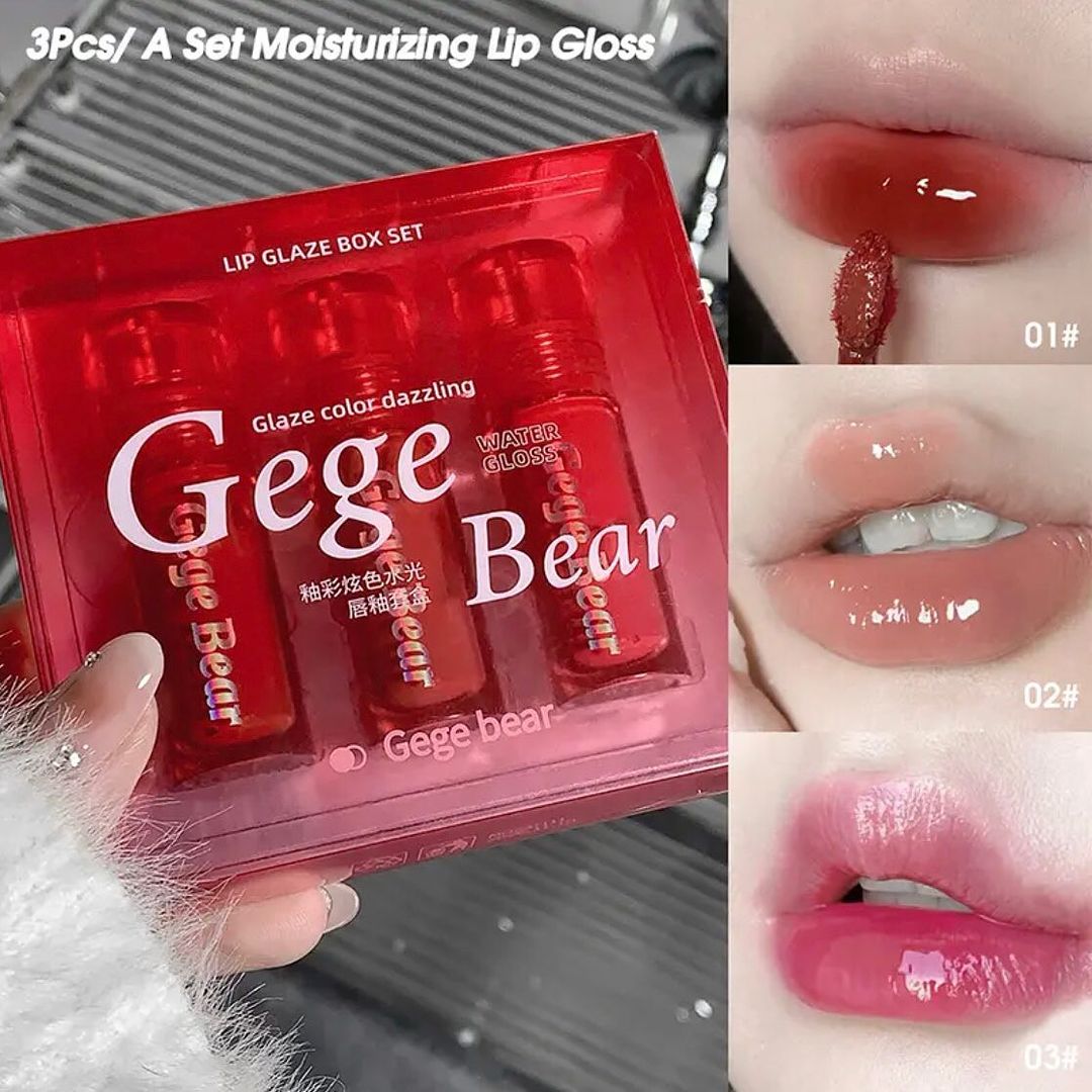 Gege Bear - 3pcs Mirror Crystal Lip Gloss