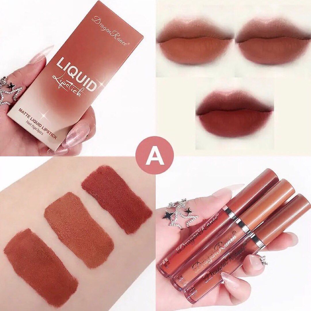 Dragon Ranee - Classic Velvet Matte Lip Gloss Set of 3