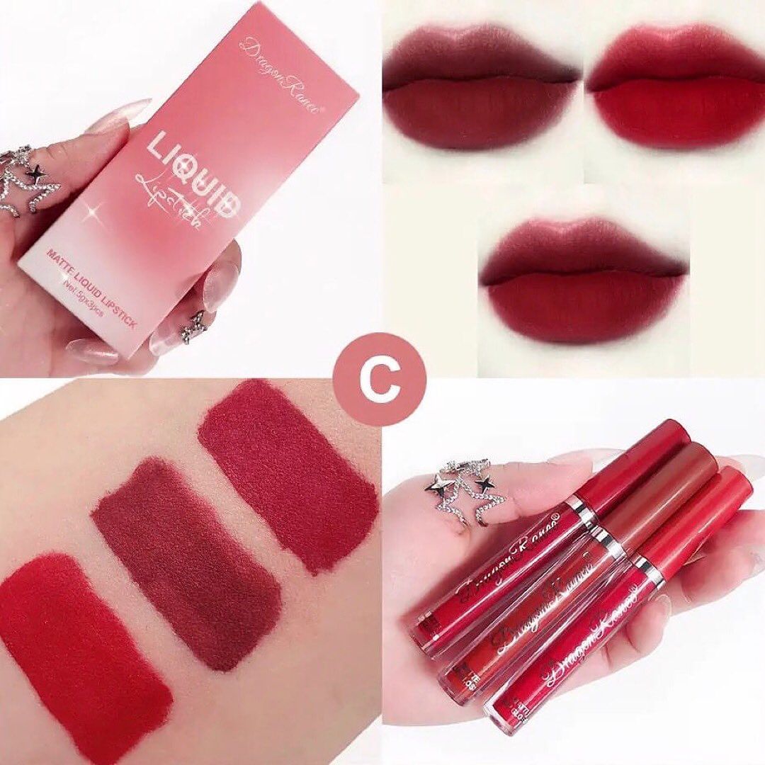 Dragon Ranee - Classic Velvet Matte Lip Gloss Set of 3