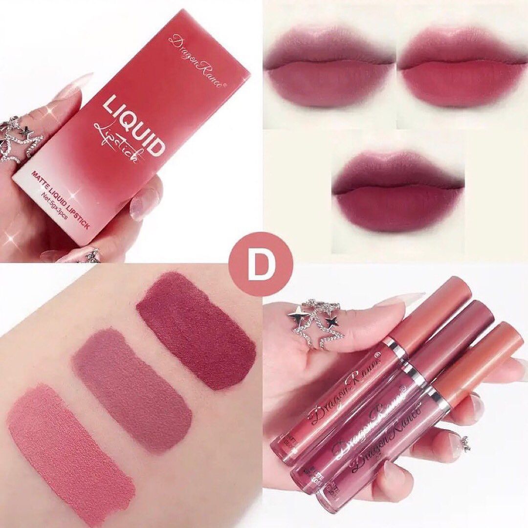 Dragon Ranee - Classic Velvet Matte Lip Gloss Set of 3