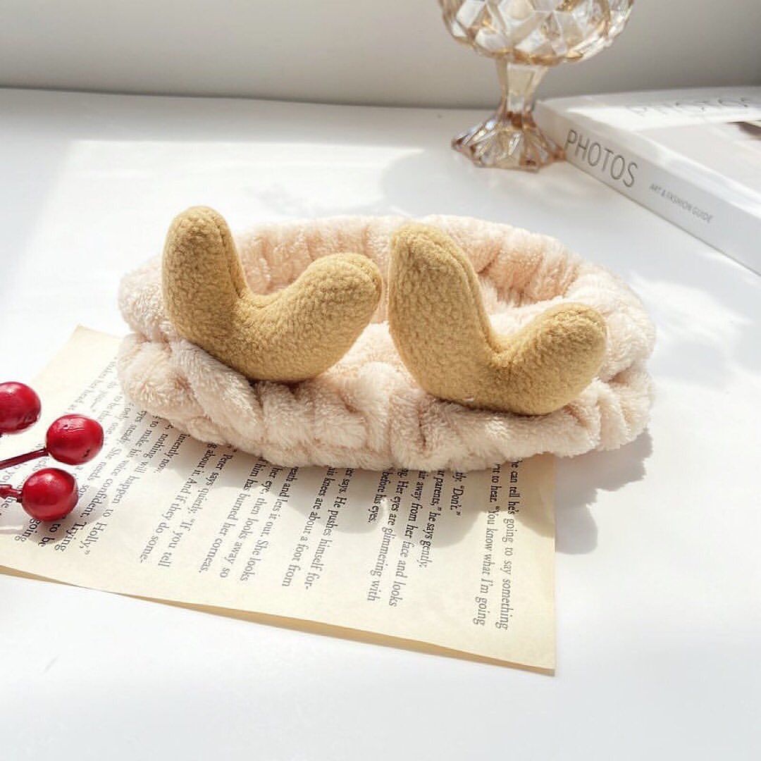 Christmas Deer Horn Furr Head Band