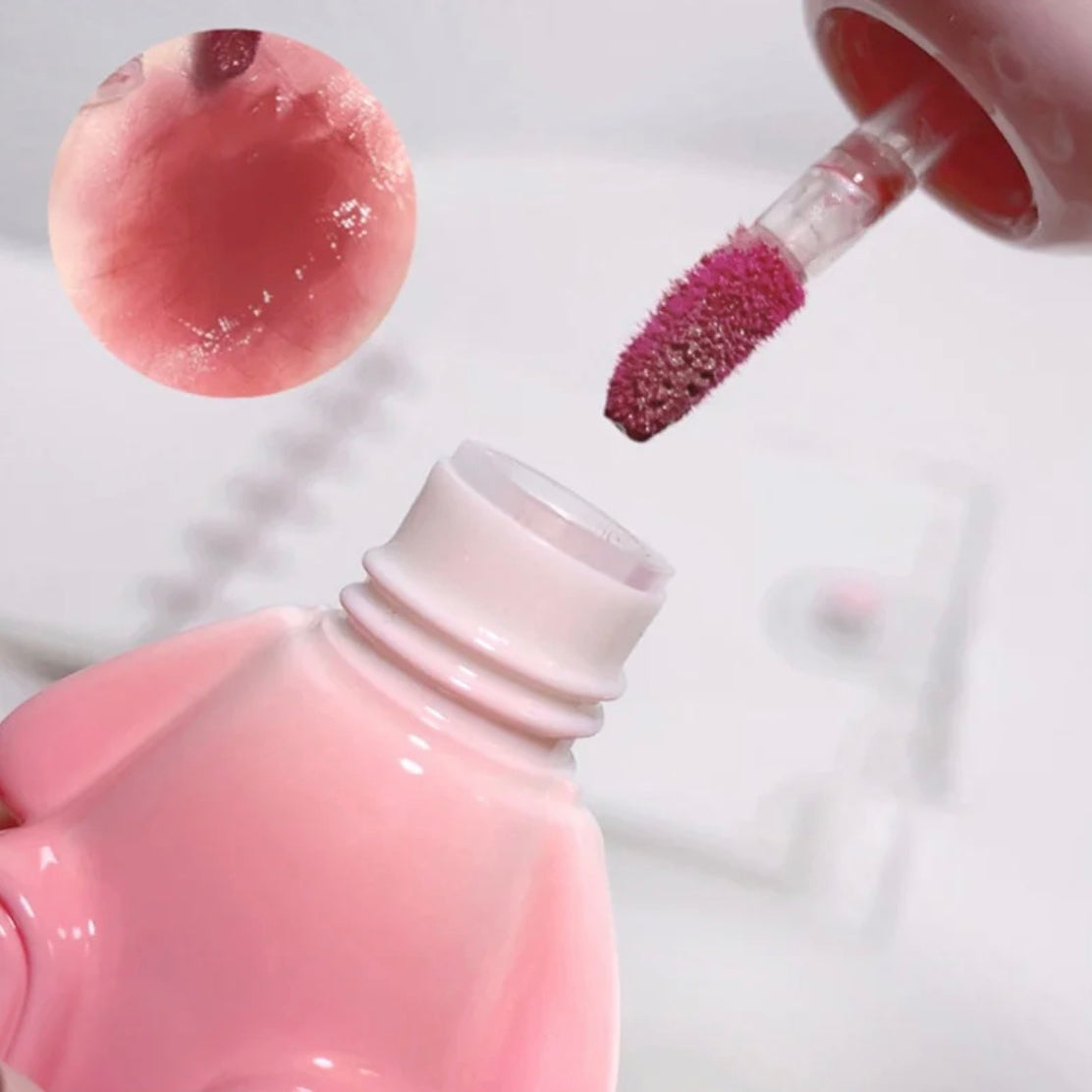 Gege Bear - Rabbit Keychain Mirror Lip Gloss Set of 6