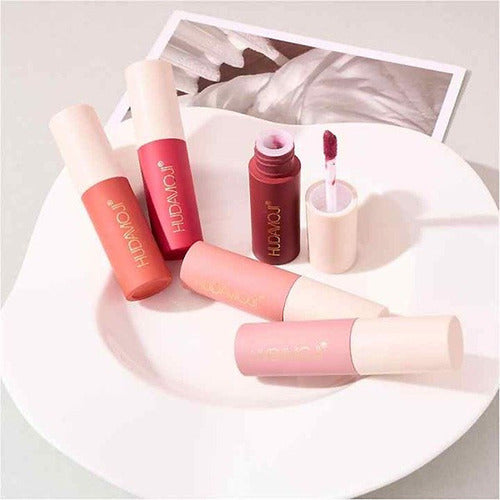 Hudamoji - 24H Stay Mini Velvet Lip Gloss Set of 12