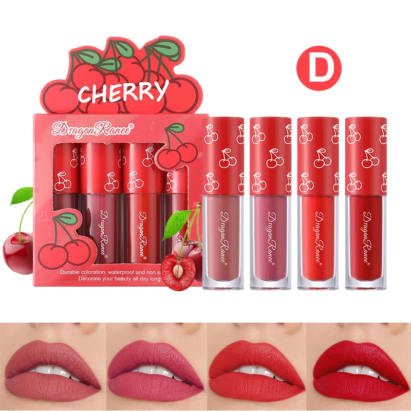 Dragon Ranee - Fruity Matte Lip Gloss Set of 4