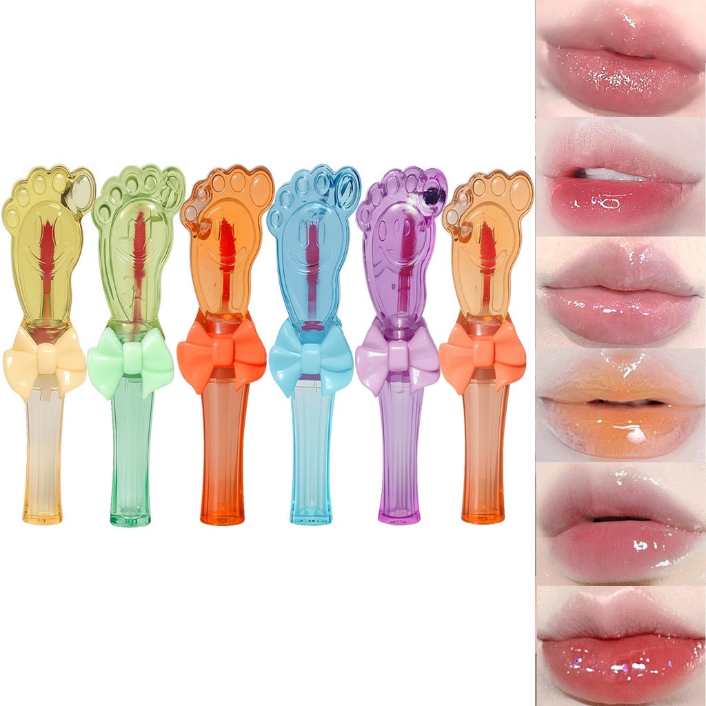Foot Shape Pink Shine Lip Gloss Set of 6