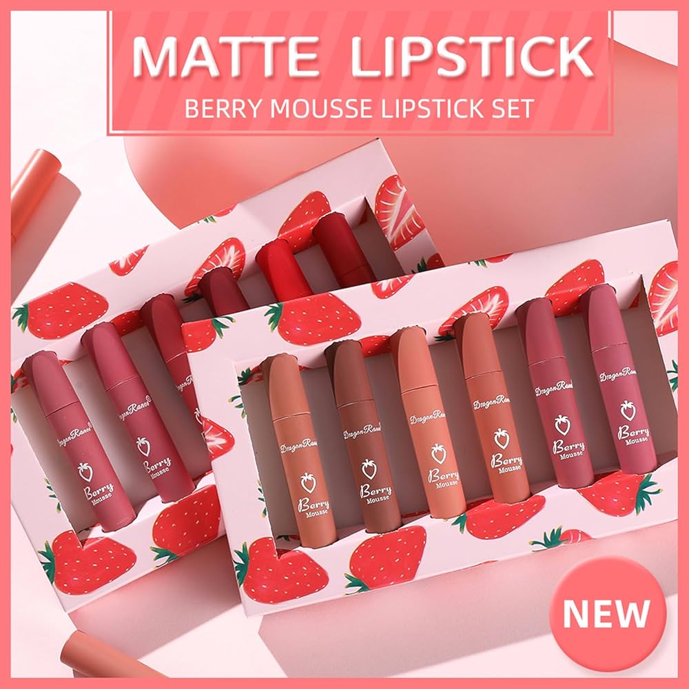 Dragon Ranee - Berry Mousse Matte Lip Gloss Set of 6