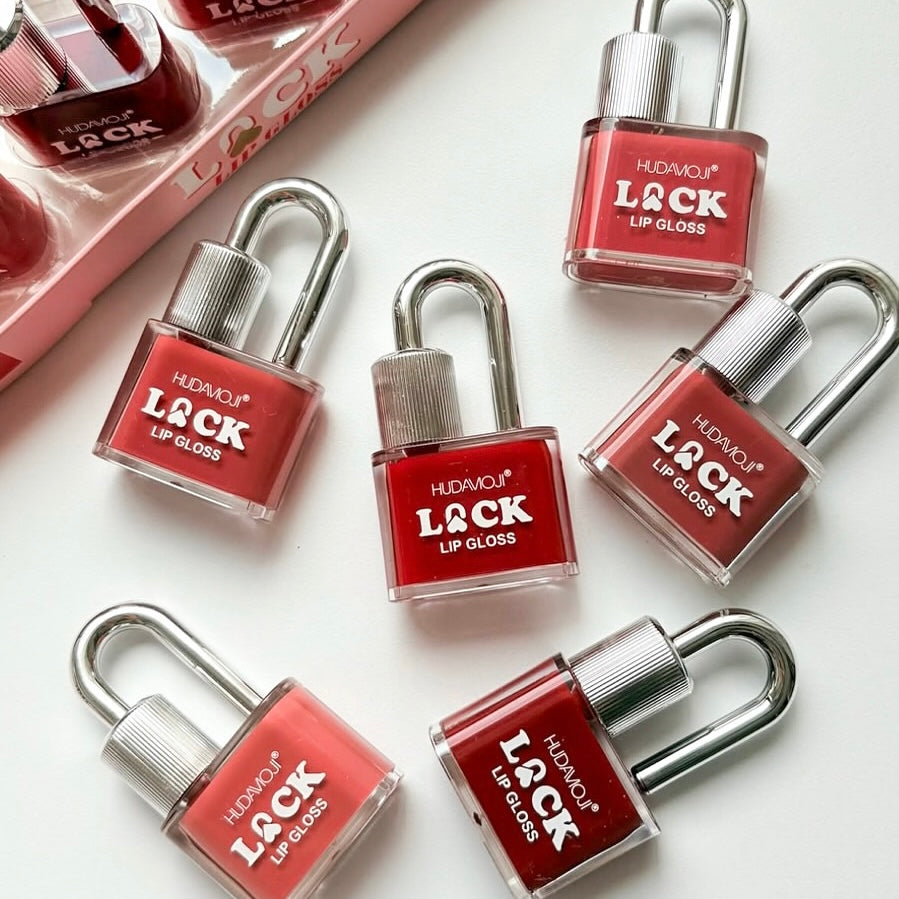 Hudamoji - Lock Shape Matte Lip Gloss Set of 6