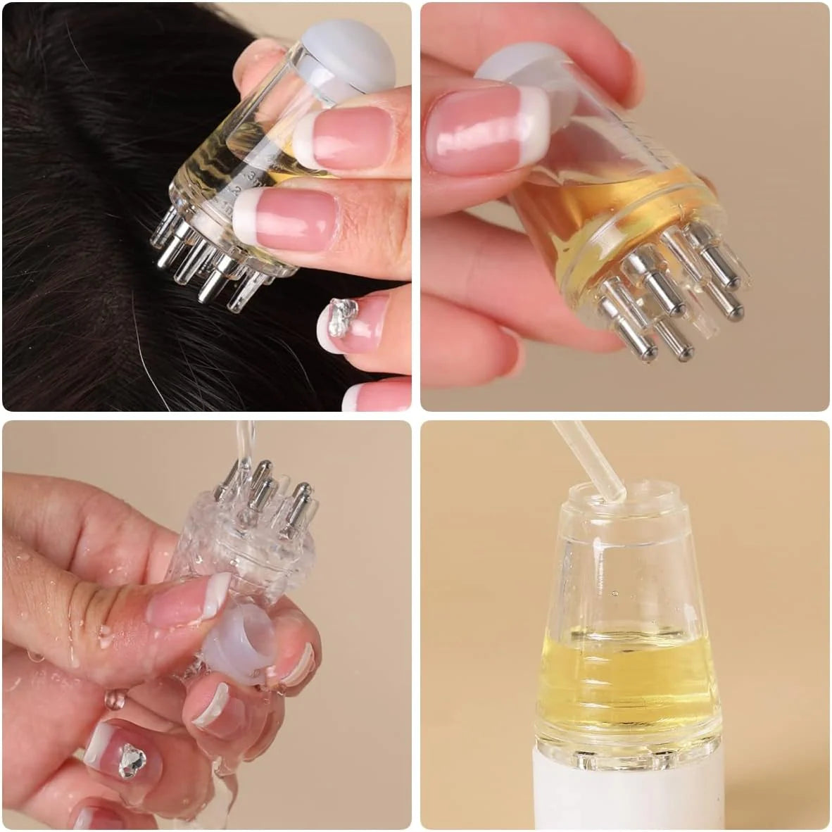 Mini Portable Oil Scalp Applicator Massager