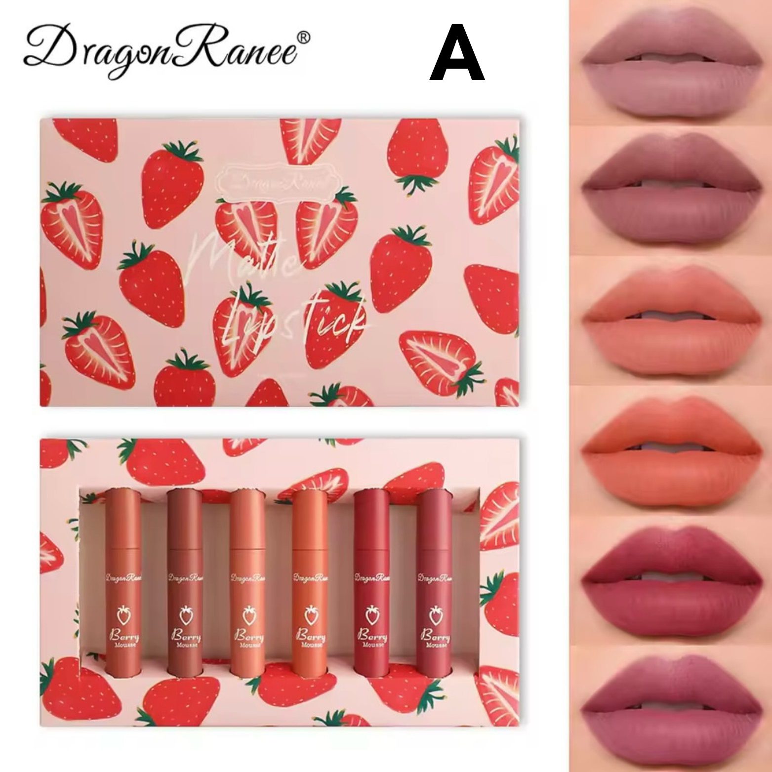 Dragon Ranee - Berry Mousse Matte Lip Gloss Set of 6