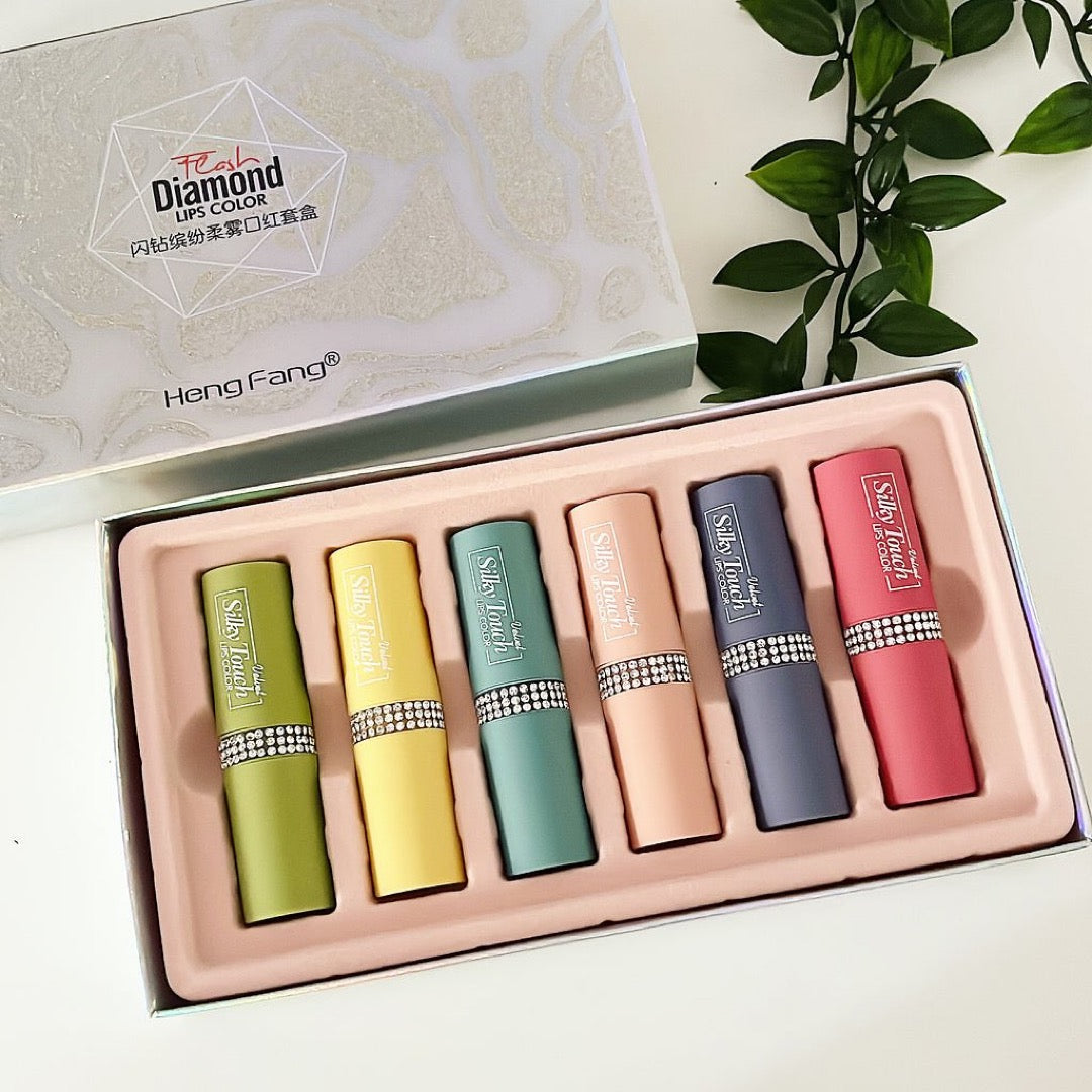 Heng Fang - 6pcs Diamond Matte Lipstick Set