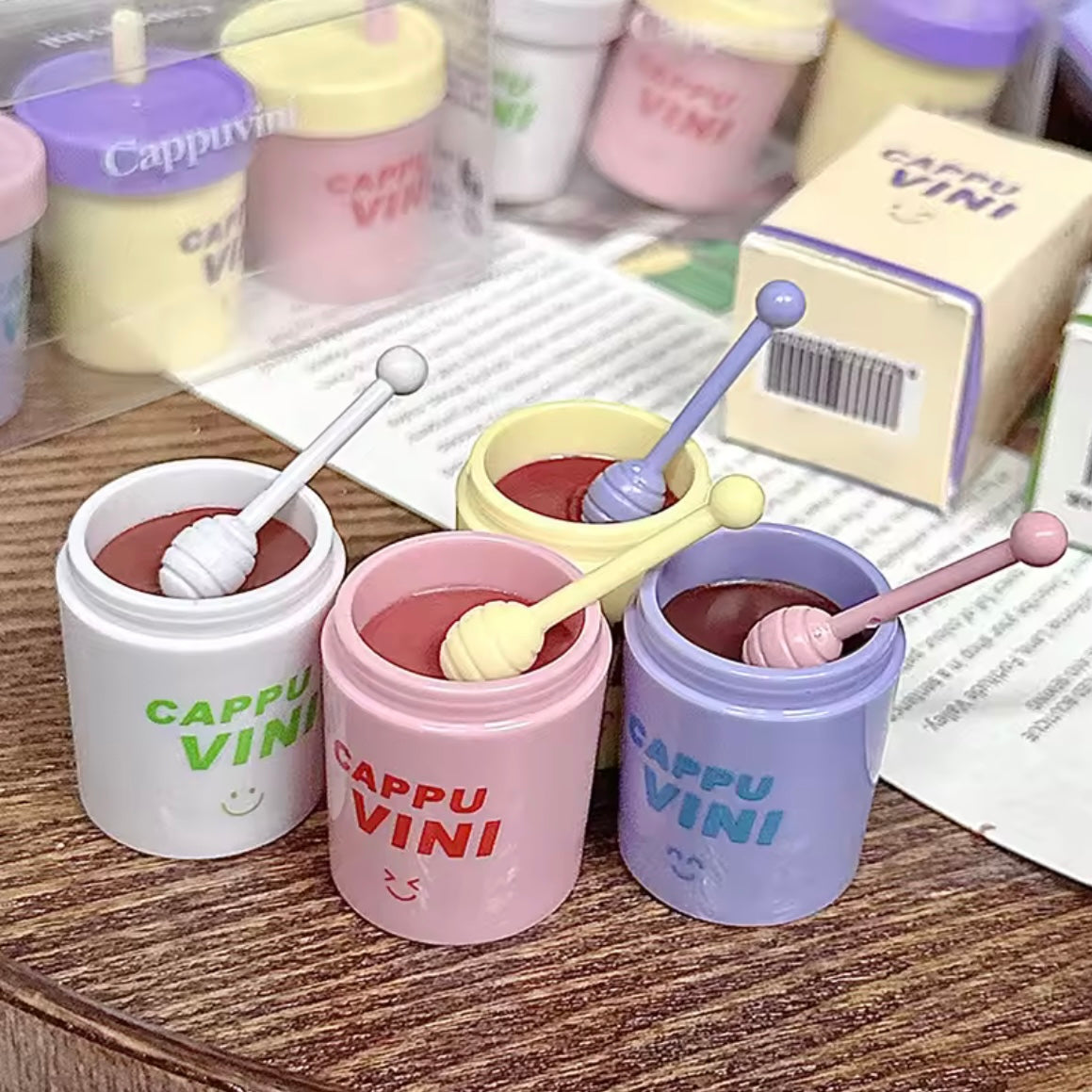 Cappuvini - Cute Straw Cup Lip Gloss Set of 3