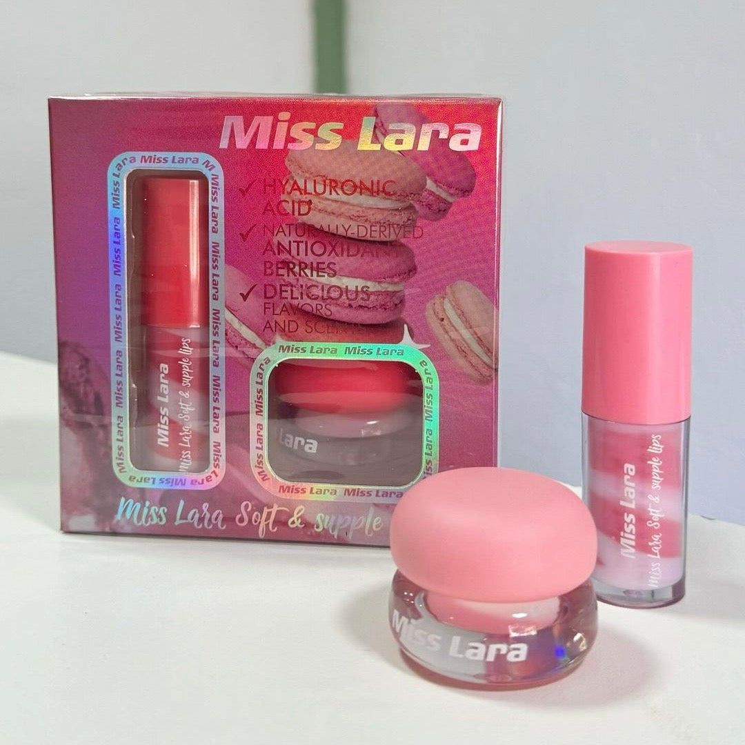 Miss Lara - 2 in 1 Moisturizing Lip Gloss & Scrub Set