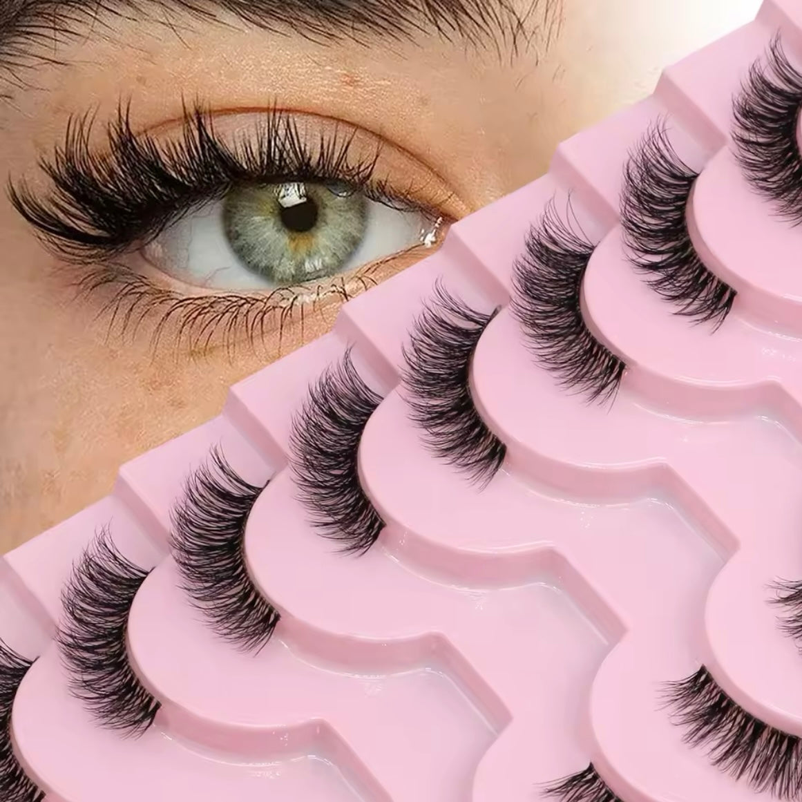 1 Pair Natural Soft Fluffy False Eye Lashes