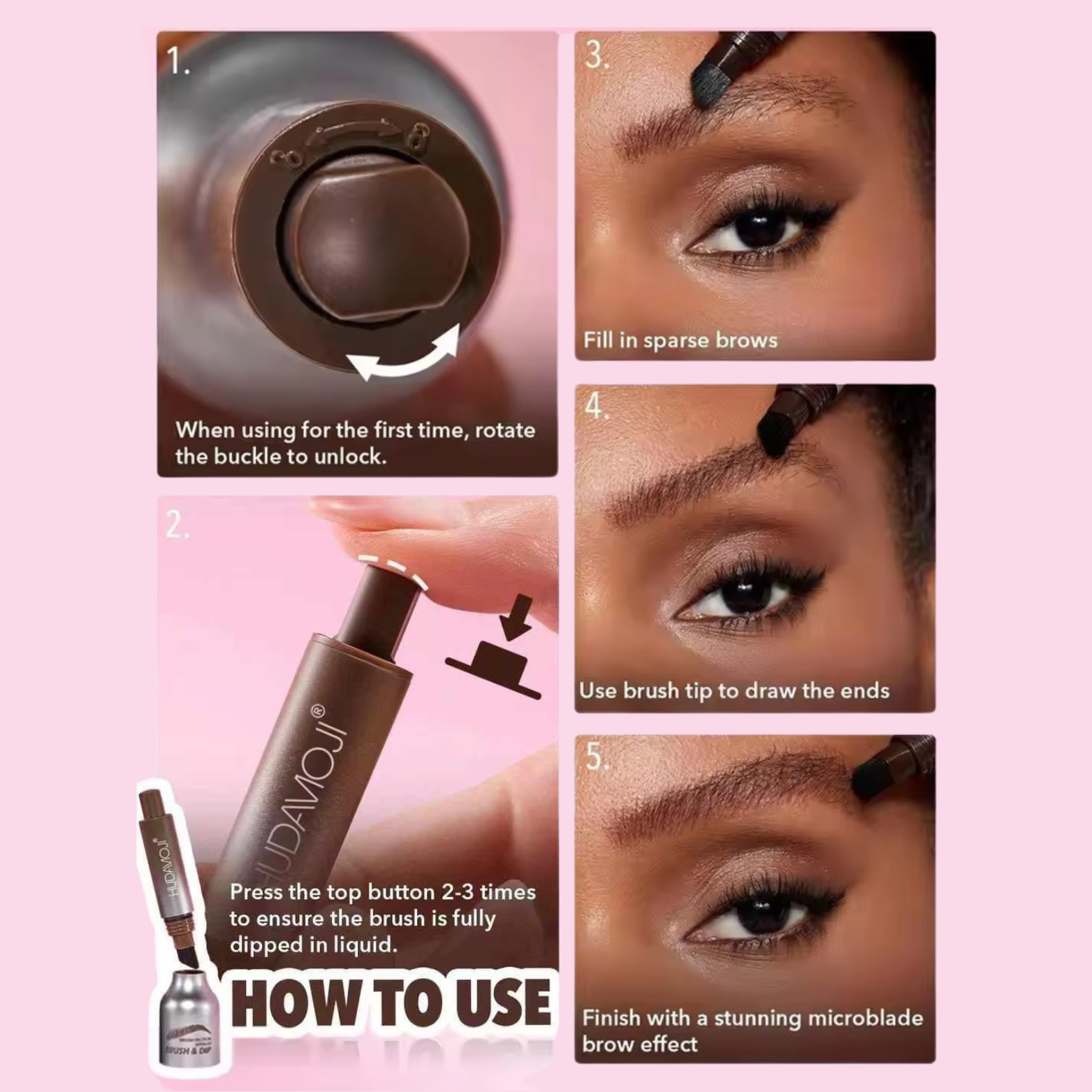 Hudamoji - Micro Fork Instant Eyebrow Definer