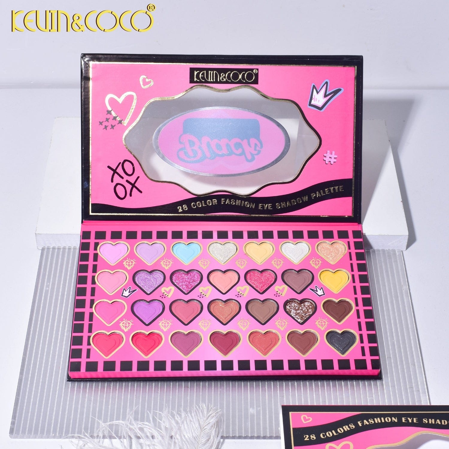 Kevin & Coco - 28 Color Heart Romantic Matte & Shimmer Eyeshadow Palette