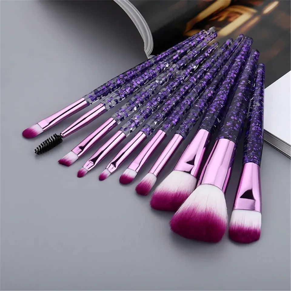 Crystal Makeup Brush Set of 10