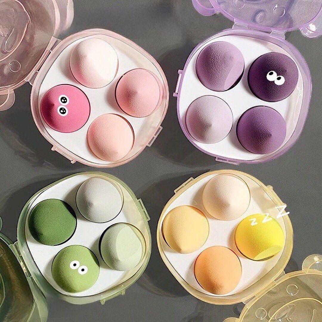 Professional Makeup Sponge Cartoon Box Set of 4
