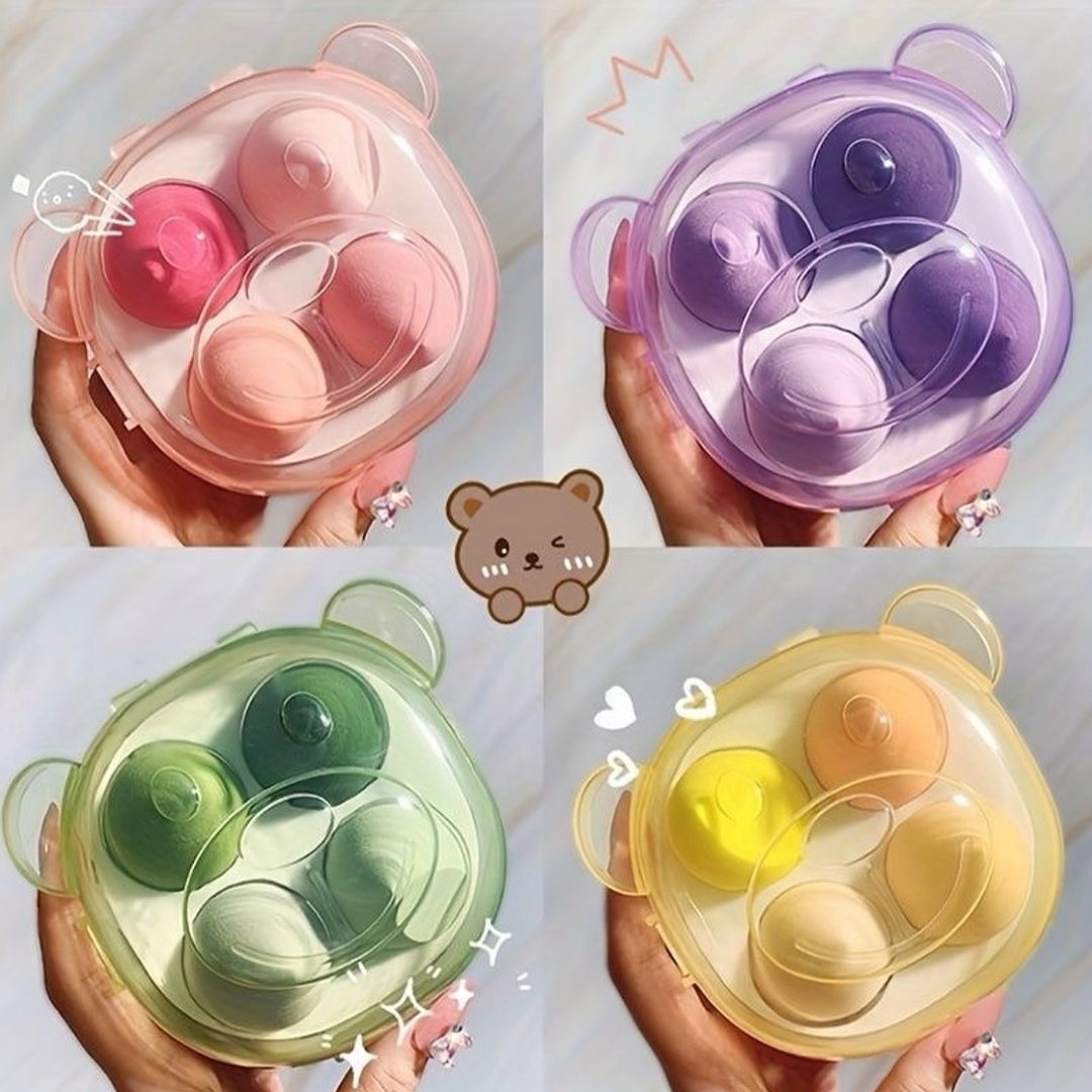 Professional Makeup Sponge Cartoon Box Set of 4