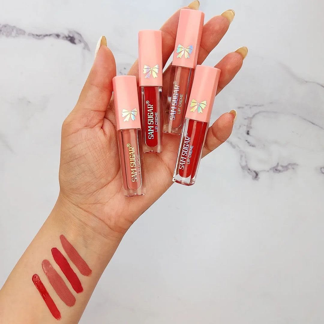Sam Sugar - 4pcs Creamy Velvet Matte Lip Gloss