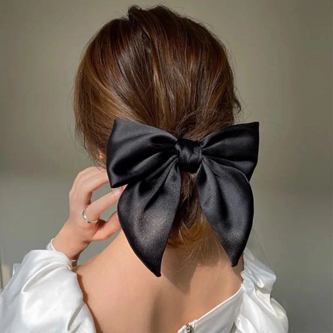 Bowknot Headdress Solid Color Barrettes Duckbill Hair Clip